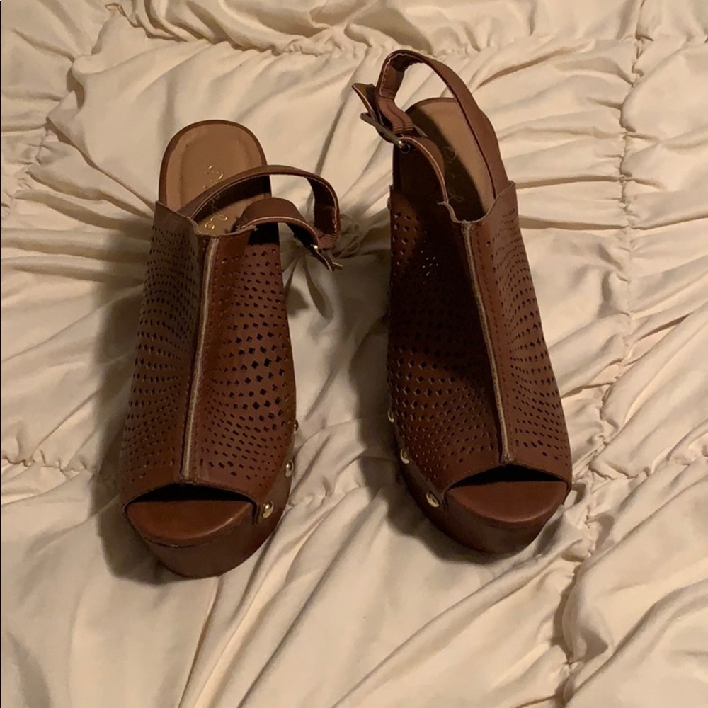 Studded platform heels (worn once)
